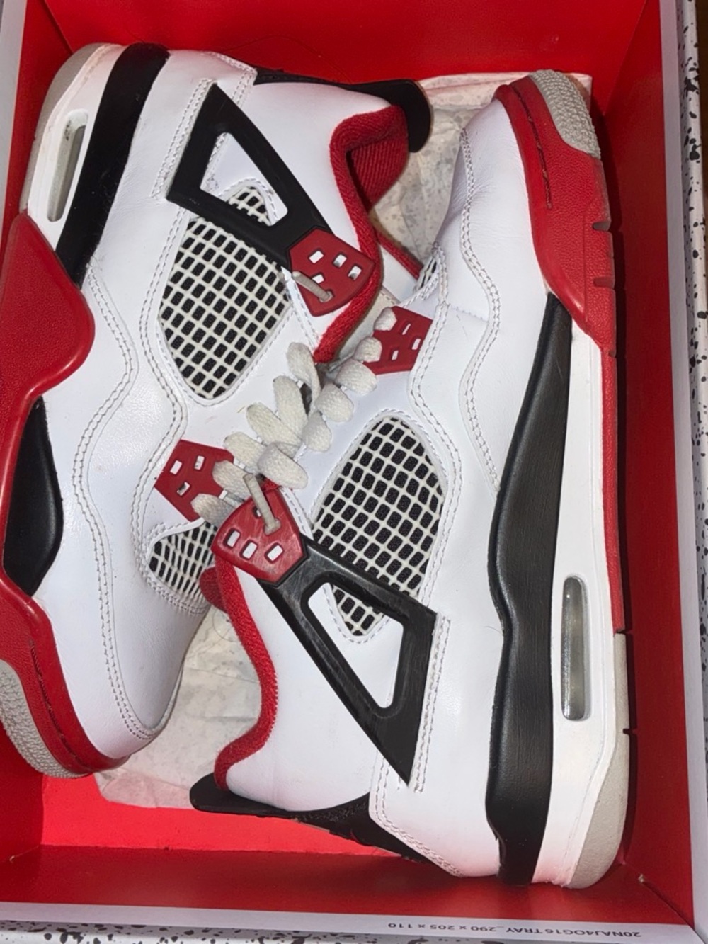 Jordan Retro White Black Red Basketball Sneakers